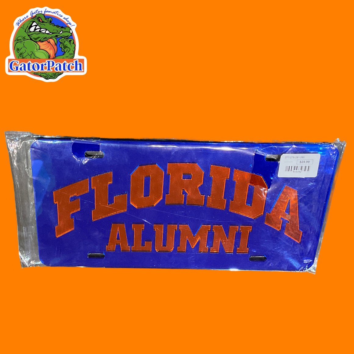 Acrylic Reflective Blue Florida Alumni License Plate