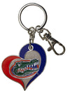 NCAA Florida Gators Swirl Heart Keychain