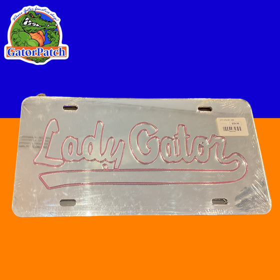 Lady Gator Reflective License Plate