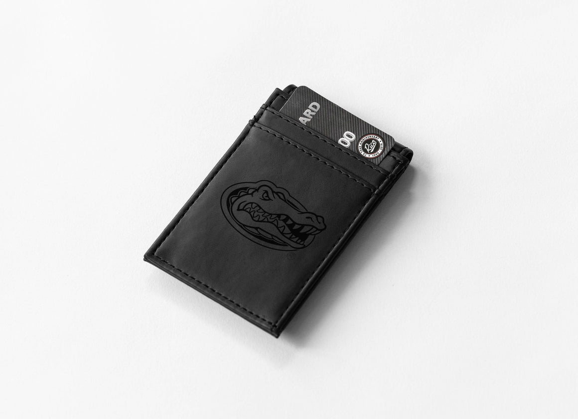 Florida Gators Laser Engraved Front Pocket Wallet, Black