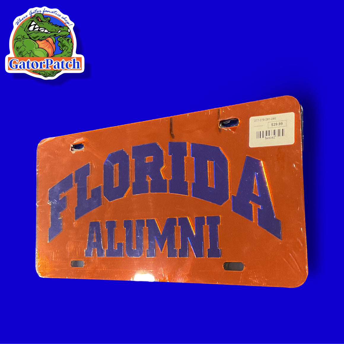 Acrylic Reflective Orange Florida Alumni License Plate