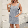 Stylish Buttoned Sexy Denim Strap Dress