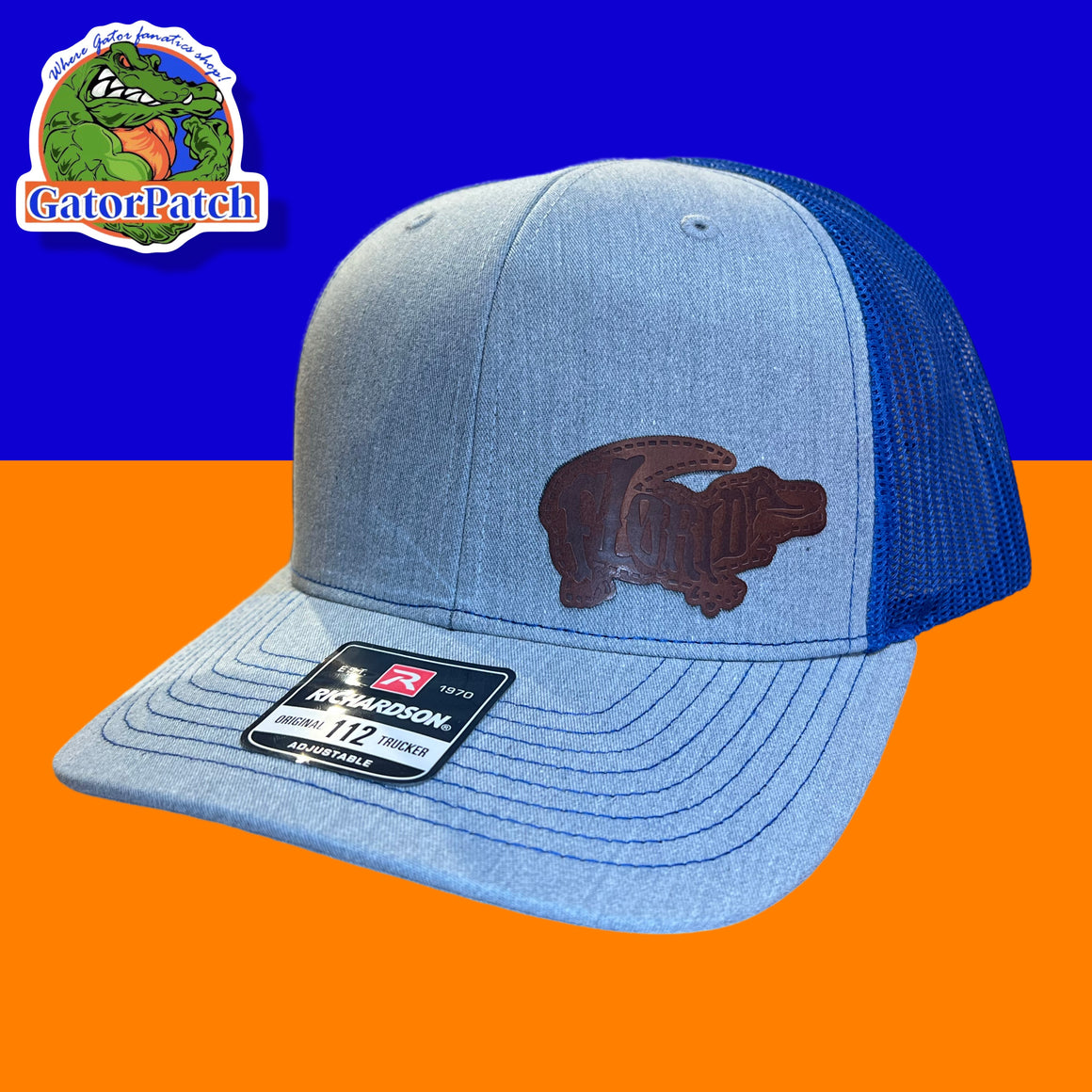 Leather Gator Patch Hat