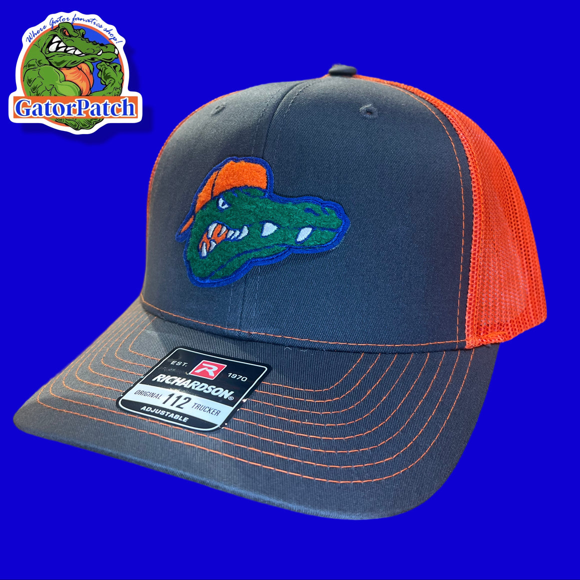 Skater Gator Grey/Orange Hat