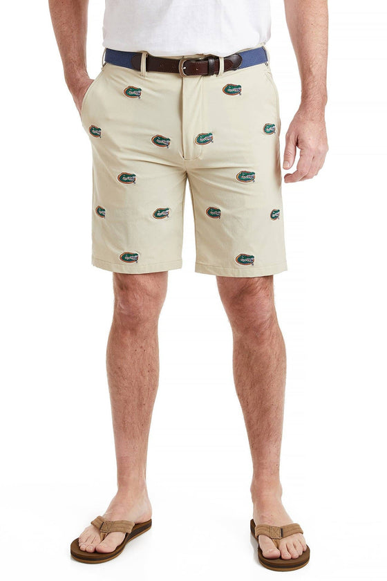 Collegiate Short Khaki with University of Florida Gators: Khaki / 32 / 9" Inseam