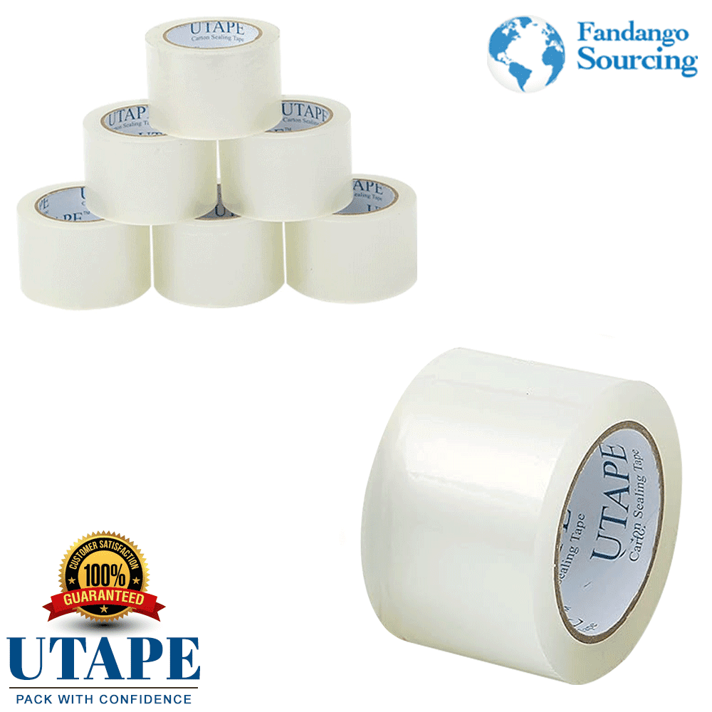 Clear Packing Tape 3" Wide X 330'  Color Transparent 6 Rolls