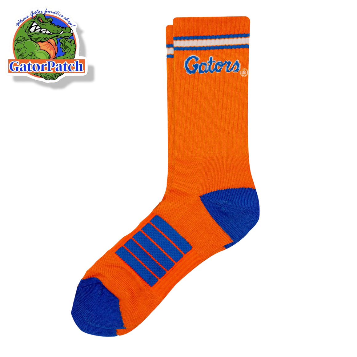 Woven Heel Strap Florida Gators Sock Royal Med/ Large