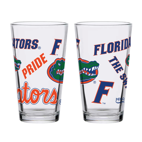 16oz Florida Gators Medley Pint Glass