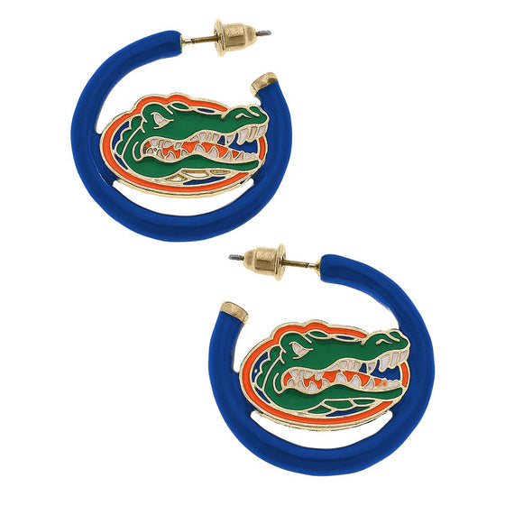 Florida Gators Logo Enamel Hoop Earrings